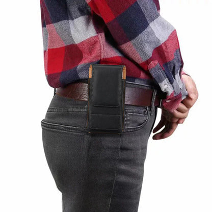 Universal Magnetic Leather Phone Belt Clip Case – 360° Rotating Waist Holster for iPhone, Samsung & Xiaomi