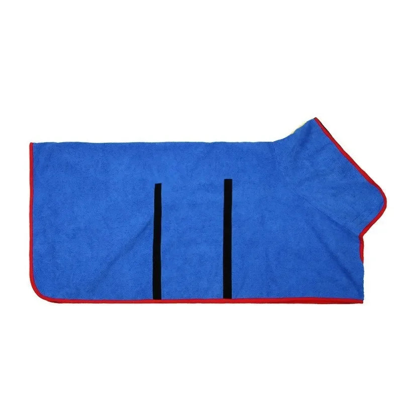 Absorbent Quick Dry Pet Bathrobe – Dog & Cat Bath Towel Robe for Small & Large Pets, Fast Drying Pet Cleaning Supplies