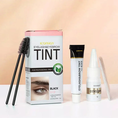 3 Colors Eyelash & Eyebrow Dye Tint Kit – Fast Brow Gel Cream Henna Mascara Enhancer Makeup Tool