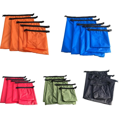5pcs Waterproof Dry Bags — Outdoor Camping, Hiking, Kayaking, Rafting & Swimming Storage Sack Pack