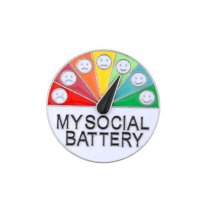 Mood Shifting Energy Brooch – Slidable Metal Pin for Men's Clothing, Lapel, Backpack & Jewelry Gifts