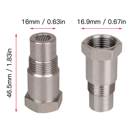 Car CEL Fix Check Engine Light Eliminator - O2 Sensor Protective Shell Plug Adapter with Mini Catalyst M18 x 1.5 (1-5PCS)