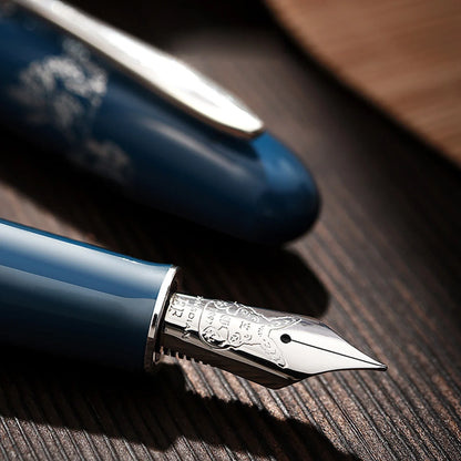 Hongdian N23 Fountain Pen – Rabbit Year Limited Edition, Gold Carving, High-End Writing Pen for Students, Business, and Office Gifts