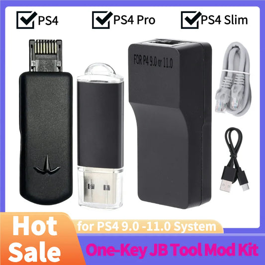 One-Key JB Tool Mod Kit – USB Dongle & Type-C Cable Adapter for PS4 FW 9.0-11.0 System
