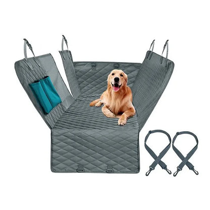 Double Zipper Car Pet Seat Pad: Waterproof Dirt-Resistant Cushion for Solid Color Cars - Suitable for Multiple Models, Rear Seats Protection - 143×153CM
