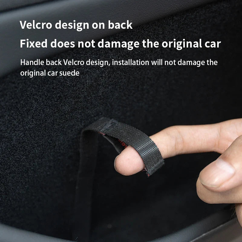 Extended Car Door Emergency Handle for Tesla Model Y - Manual Door Release Safety Pull Rope with Emergency Puller Button
