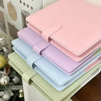 IFFVGX A5 Binder Photocard Holder - Kpop Idol Photo Album - Candy-Colored Collectible Card Storage Book - Kawaii Stationery