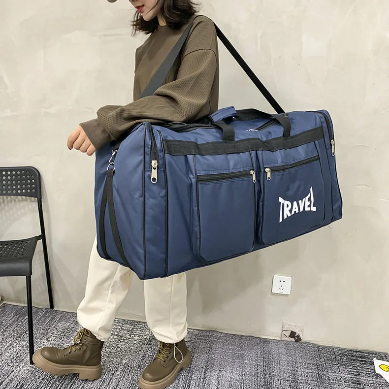 Foldable Travel Bag Y36A – Large Capacity Waterproof Business & Sports Duffel, Wear-Resistant Portable Handbag