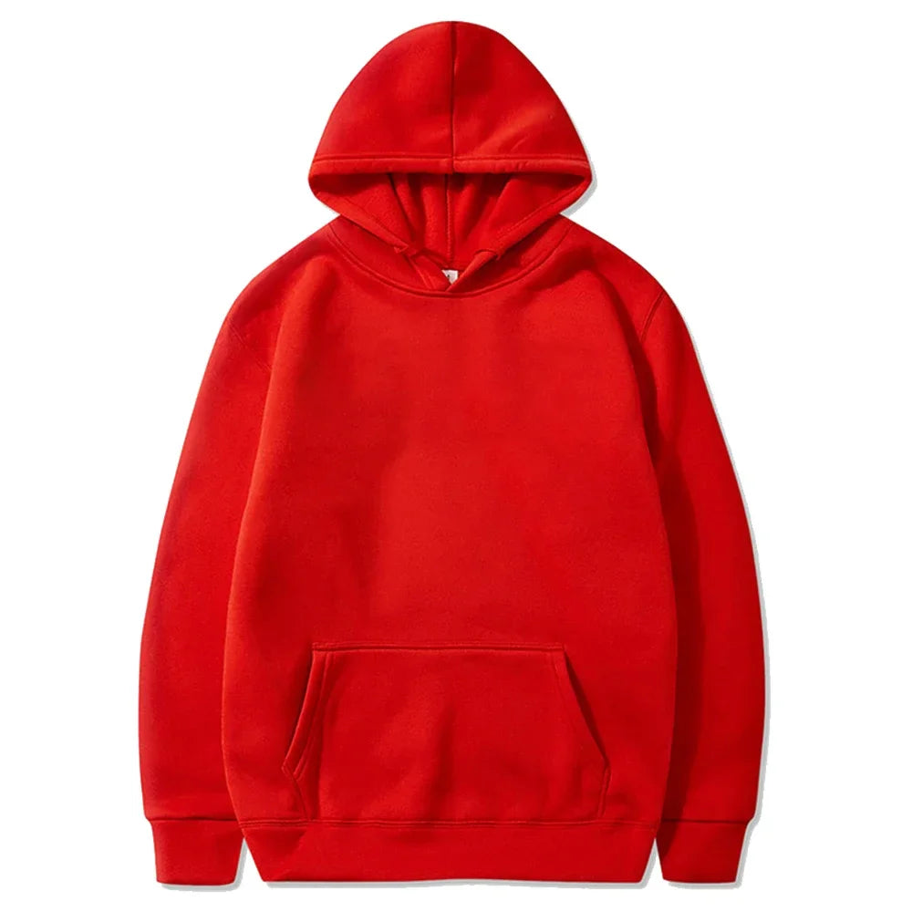 Men’s & Women’s Oversized Hoodies — Casual Fleece Pullover Sweatshirts Warm Spring Autumn Tops Black & Multi-Color