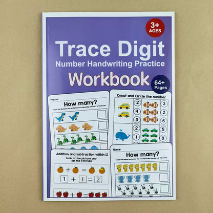 Interactive Preschool Math Workbook – Number Tracing, Addition & Subtraction Worksheets for Early Learning Activities