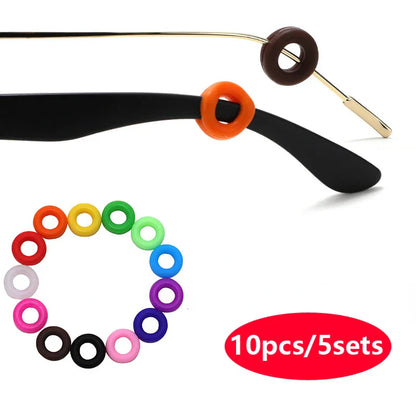 10PCS Anti-Slip Silicone Ear Hooks for Glasses | Eyewear Grip, Temple Holder & Fastener Accessories