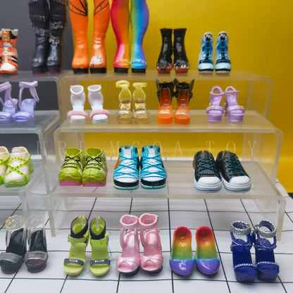 28cm Rainbow Big Sister Doll Shoes – Multi-Style Accessories for Girls, DIY Gift Toys