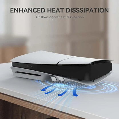 Horizontal Bracket Stand for PS5 Slim & Pro – Cooling Feet Holder for Disc & Digital Edition Console