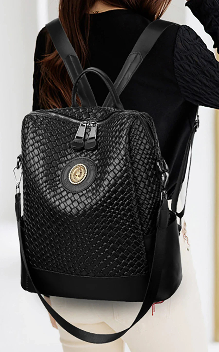 Luxury Women's Designer Backpack - High-Quality Leather, Large Capacity, Multifunctional Travel Mochila for Girls