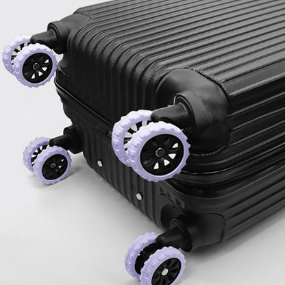Universal Silicone Luggage Wheel Covers — Travel Suitcase Caster Protector, Noise & Wear Reduction
