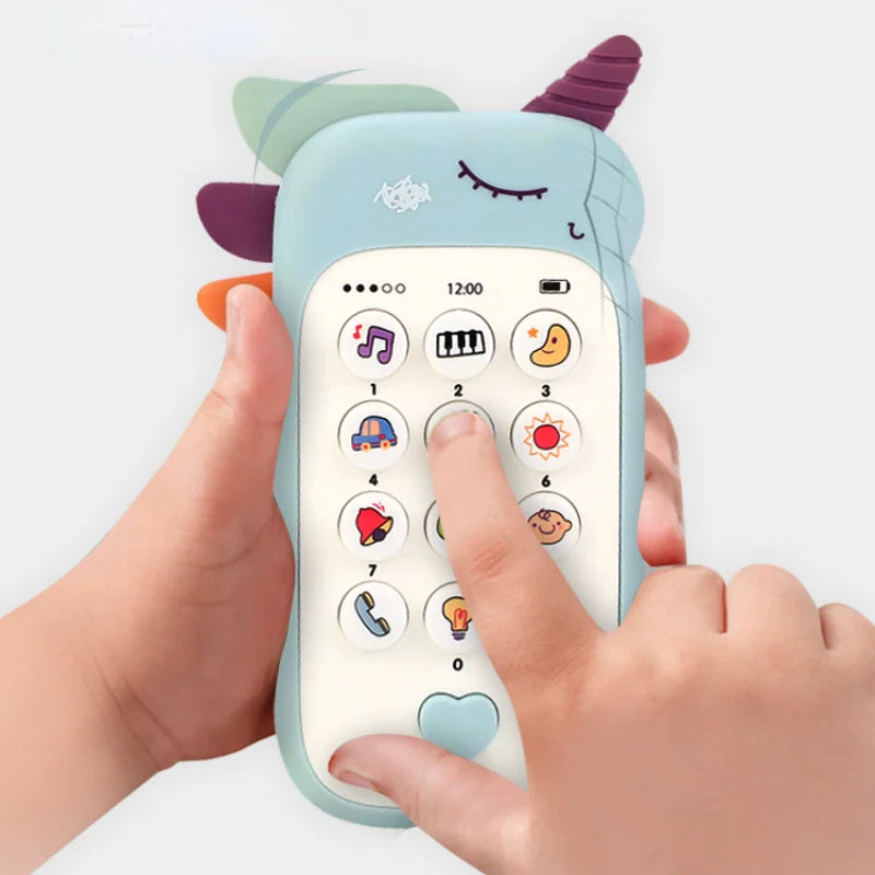 Baby Musical Phone Toy - Sound Telephone with Teether for Infants & Early Learning