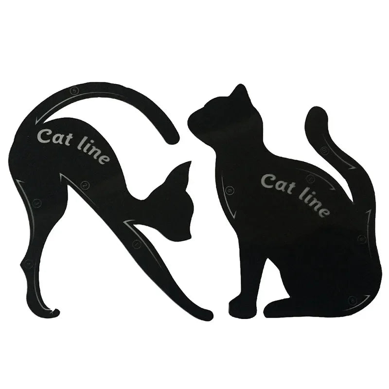 2pcs Cat-Eye Eyeliner Stencil Set – Eyeliner Stamp Templates for Precise Makeup Application