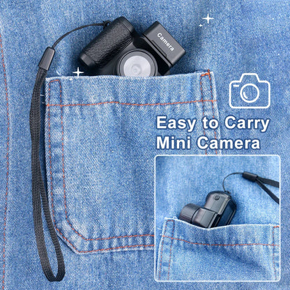 Y4000 Monoreflex Mini Camera 1080P Portable Video Recorder with Flash Lamp, Battery Dock & LCD Screen