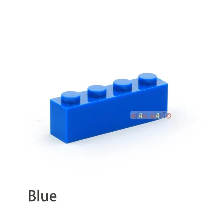 200pcs 1x4 Dot DIY Building Blocks - Educational Creative Brick Set Compatible with 3010 Bricks for Kids