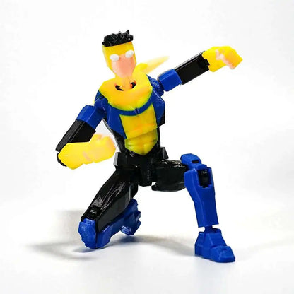 3D Printed Invincible 2.0 Superhero Action Figure – Multi-Jointed Anime Model, Shapeshift Toy & Gift Ornament