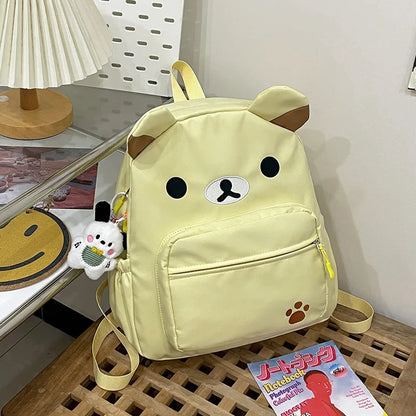 Rilakkuma Anime Backpack — Cute Relax Bear School Bag for Women, Girls & Boys, Outdoor Travel Rucksack Gift
