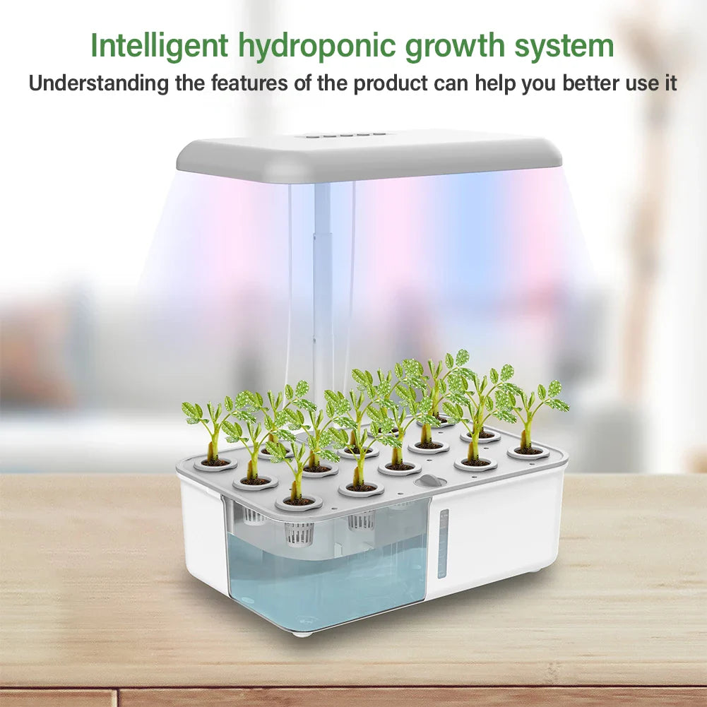 Tuya WiFi Hydroponics System – LED Smart Soilless Indoor Planting Machine with Self-Watering Planter for Home Gardening