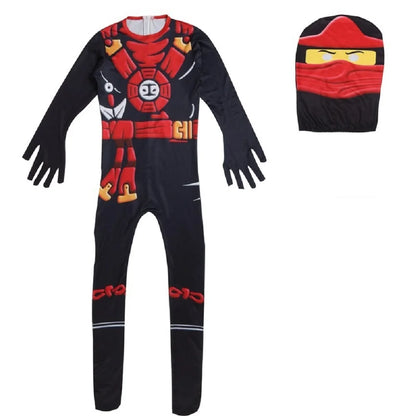 NINJA Cosplay Costume – Boys & Girls Jumpsuit Set for Halloween, Christmas, and Party Wear
