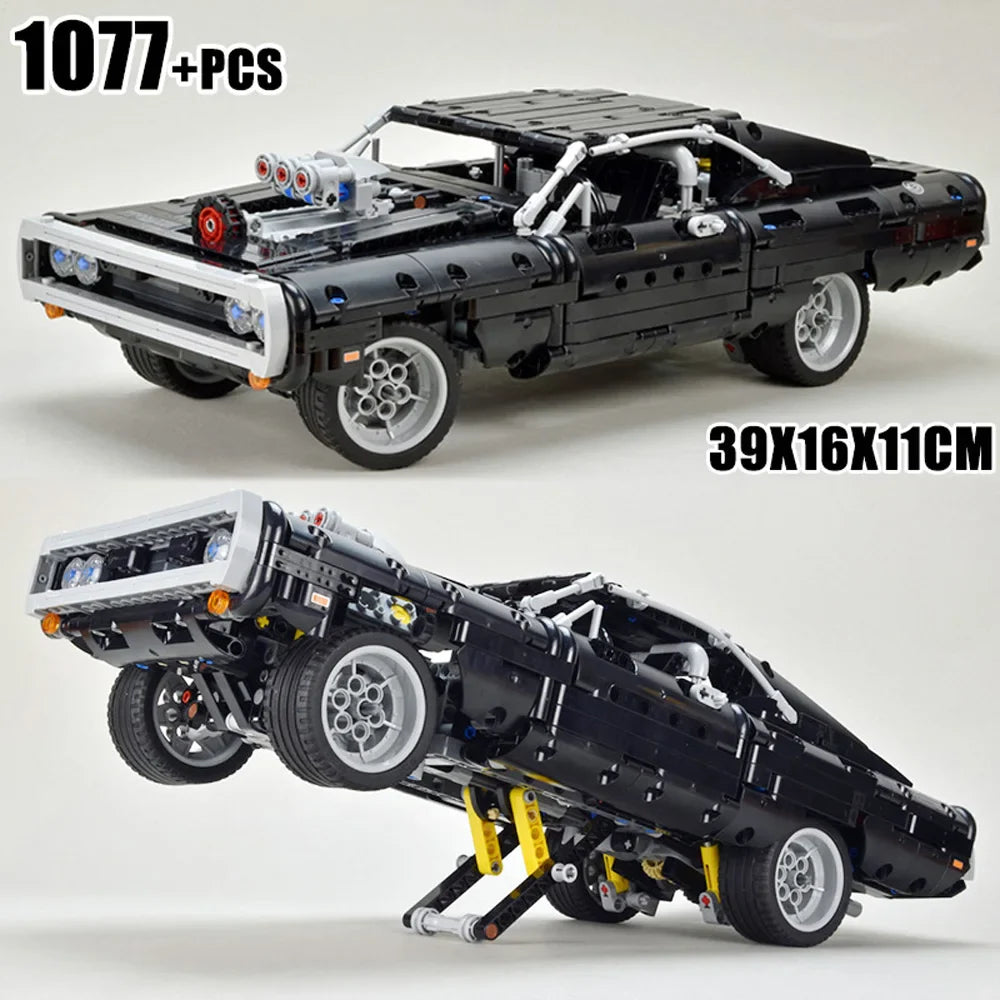 2024 New High Difficulty Racing Car Building Blocks – 1077PCS Model, Assemble Bricks for Kids Birthday & Christmas Gifts