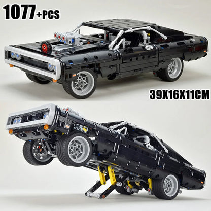 2024 New High Difficulty Racing Car Building Blocks – 1077PCS Model, Assemble Bricks for Kids Birthday & Christmas Gifts