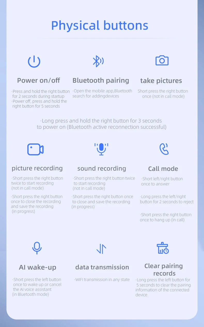 AI Smart Camera Glasses — Polarized Sunglasses with HD1080P Video Recording, WiFi, Bluetooth Calls for Men and Women