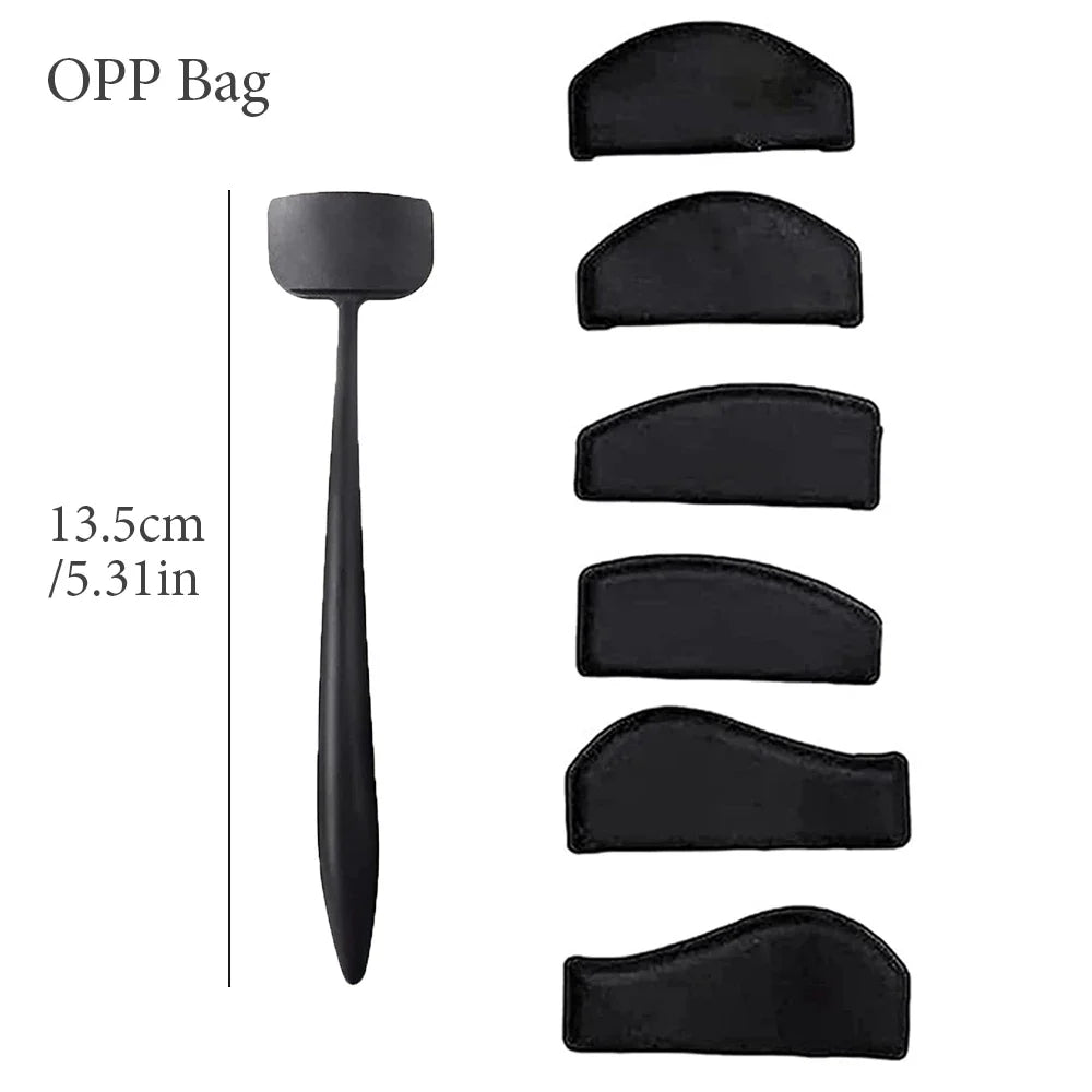 6 in 1 Crease Line Kit - Silicone Eyeliner Template for Precise Eyeshadow Cut Crease, Black Eye Makeup Stencils for Women