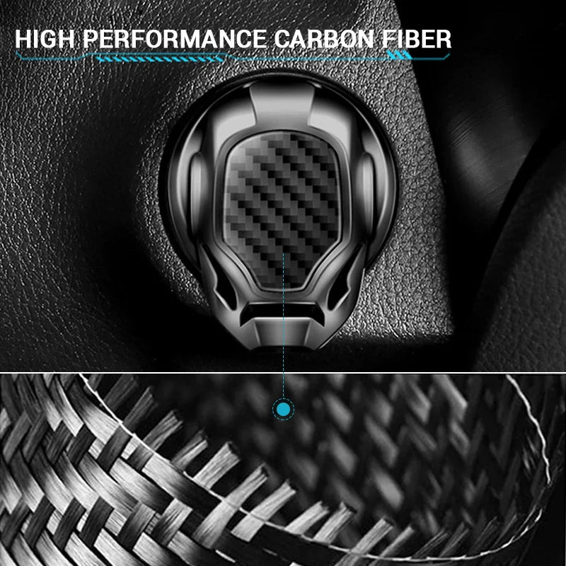 Car Ignition Start Switch Cover – One-Key Engine Start/Stop Button Protector for Car & Motorcycle Interior Decoration