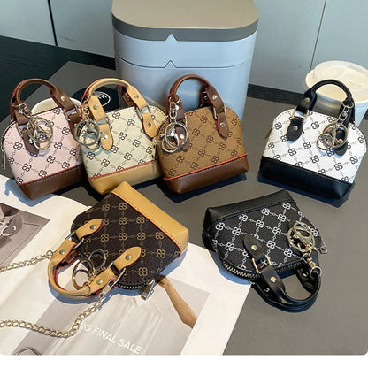 Printed Mini Chain Handbag – Handheld Diagonal Small Bag for AirPods 2/3/4/Pro, Headphones, Coins, and Small Items