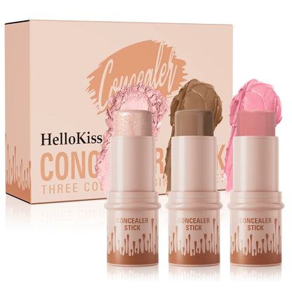 Contour Stick Set – Natural Matte Finish Highlighters & Shadow, Waterproof V-Face Shaping Contour Wand for Face Makeup