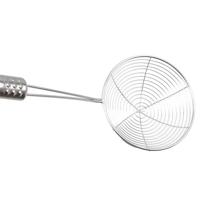 3-Size Stainless Steel Colander Set – Household Noodle, Dumpling, Hot Pot Strainers with Pearl Line Drain