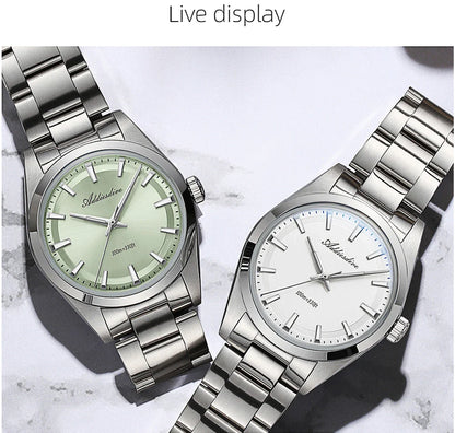 ADDIESDIVE Men's Luxury Quartz Watch – VH31, 100m Waterproof, Green AR Coating, Luminous, 316L Stainless Steel, 36mm