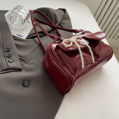 Fashionable Underarm Bow Pillow Bag for Women – 2024 Korean Edition Simple Trendy Shoulder Bag