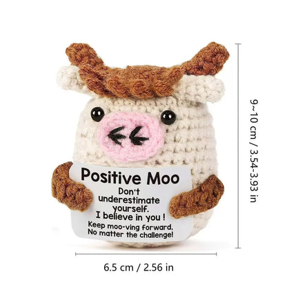 Positive Energy Crochet Doll — Handmade Knitted Plush Potato, Plant, Avocado, Bee & Animal Pocket Hug Emotional Support Gift