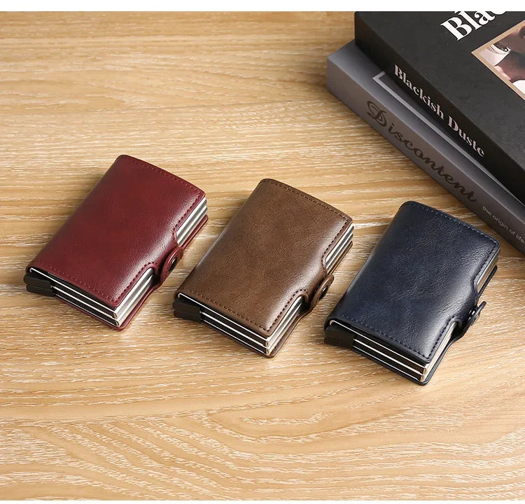 Large Capacity Double Layer RFID Blocking Carbon Fiber Wallet – Men’s Anti-Theft Credit & ID Card Holder Case