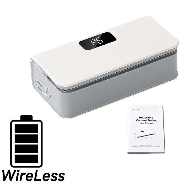 Portable Vacuum Sealer for Food Storage – Kitchen Gadget Air Compressor Plastic Bag Sealer Vacuum Packaging Machine for Home Use