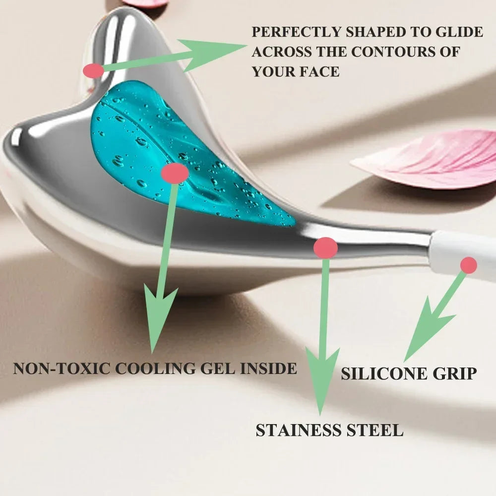 Ice Globes for Face — Luxury Rose Gold Cryo Sticks, Cold & Heat Relief Facial Massage Roller, Beauty Tool & Birthday Gift