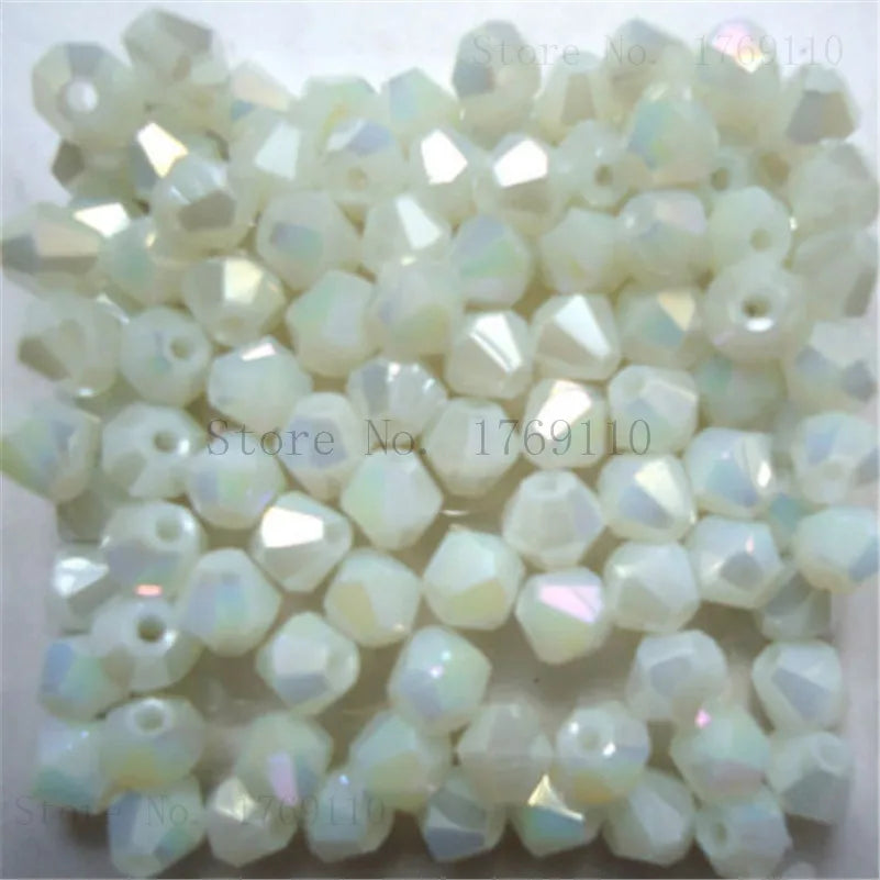 Isywaka 3–8mm Austria Crystal Bicone Glass Beads – Colorful Faceted Loose Spacer Beads for DIY Jewelry Making, Bracelet & Charm Craft Supplies
