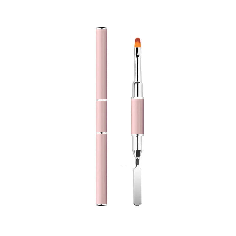 2-in-1 Gel Nail Brush & Picker – Dual-Ended Acrylic Nail Extension Brush with Spatula Tool