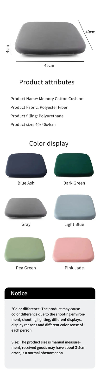 Ergonomic Memory Foam Seat Cushion – Hemorrhoid Relief & Support for Office, Students & Prolonged Sitting
