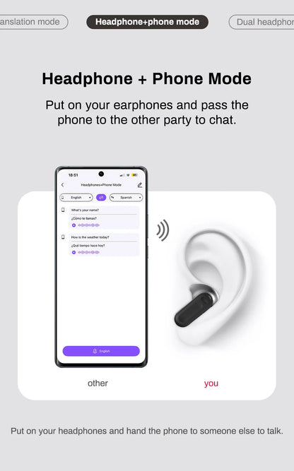 HTC NE20 Bluetooth 6.0 AI Translator Earbuds – Wireless Sport Headphones with LCD Touch & HD Stereo