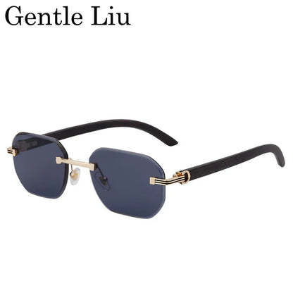 Vintage Square Rimless Sunglasses for Men 2026 – Luxury Frameless Punk Style UV400 Anti Blue Light Eyewear & Prescription Glasses