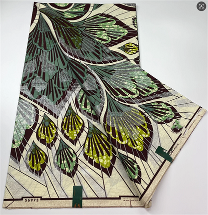 Original African Wax Print Fabric - 6 Yards 100% Cotton Nigerian Ankara Sewing Material