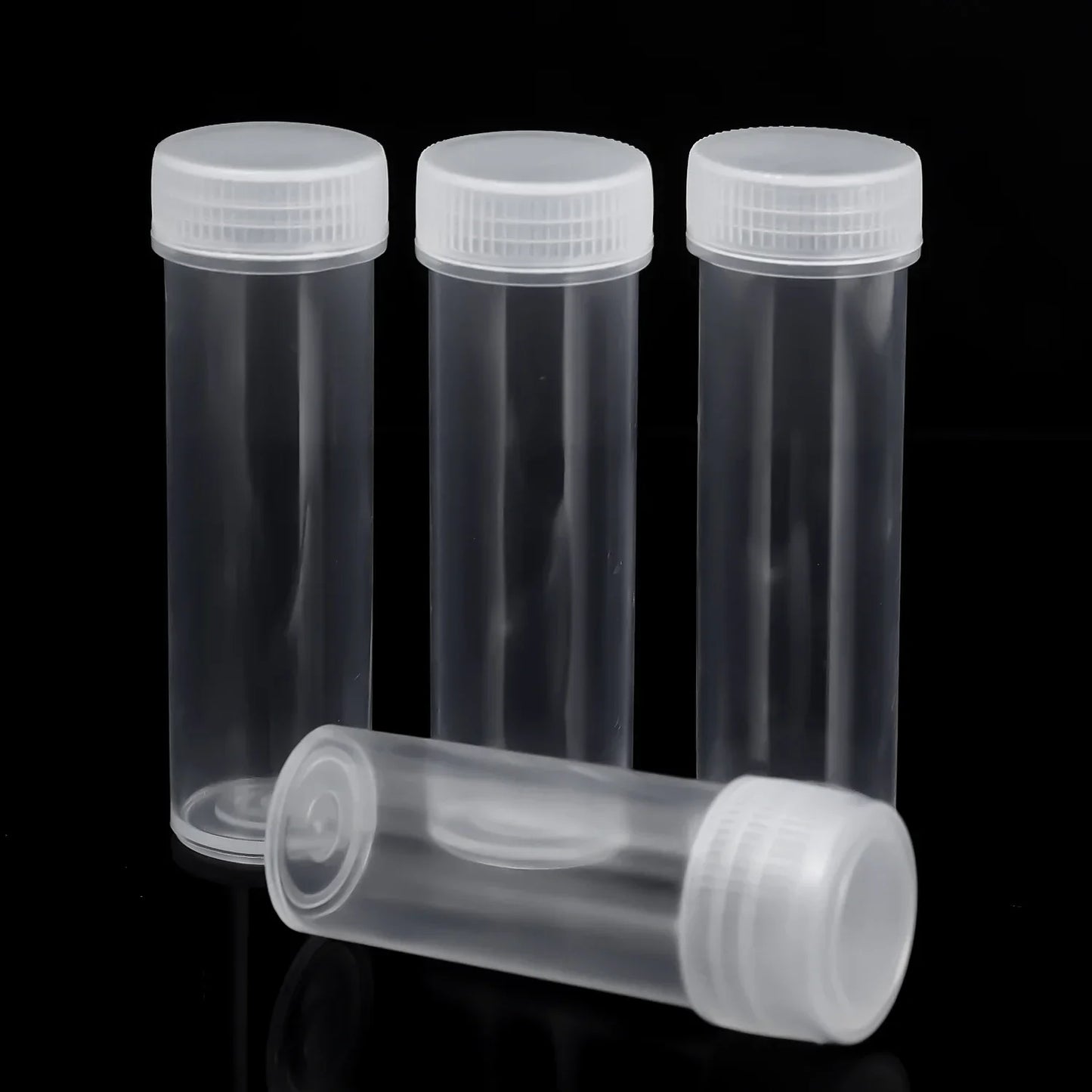 Mini Transparent Plastic Sample Bottles – Refillable Vials for Medicine, Pills, Cosmetics & Storage