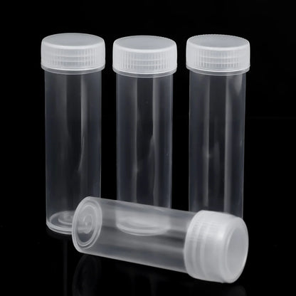 Mini Transparent Plastic Sample Bottles – Refillable Vials for Medicine, Pills, Cosmetics & Storage