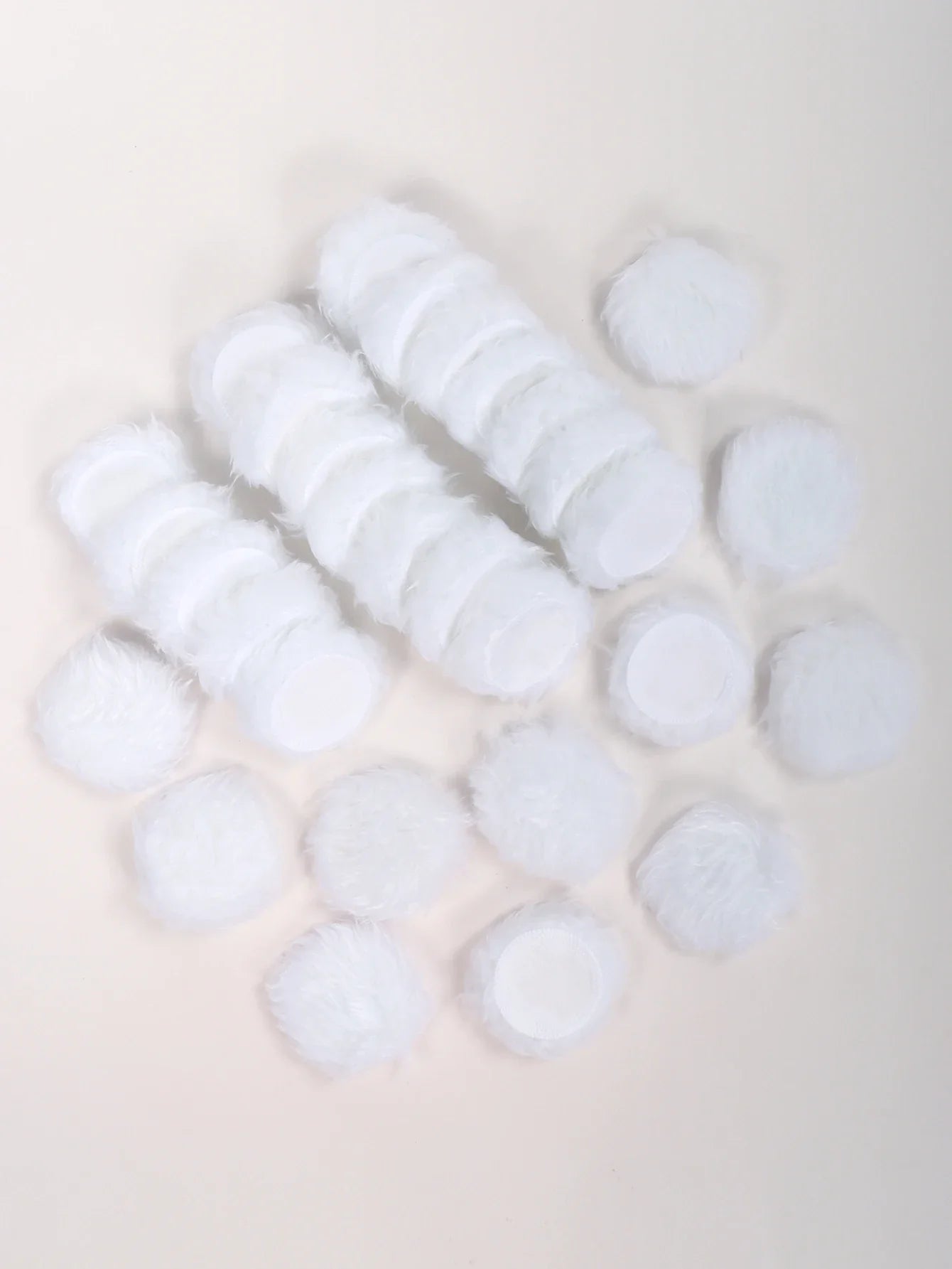 2/5/10/20PCS White Round Powder Puffs – Portable High-Grade Makeup Applicators for Base & Setting